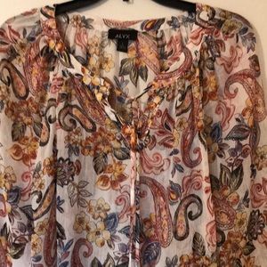 Printed sheet blouse
